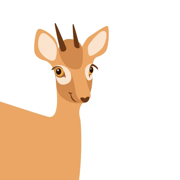 Pequeño bebé venado vector ilustración estilo plana — Archivo Imágenes Vectoriales