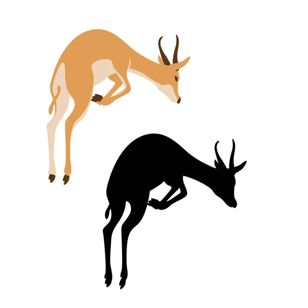 Antilopa vektorové ilustrace styl byt — Stockový vektor