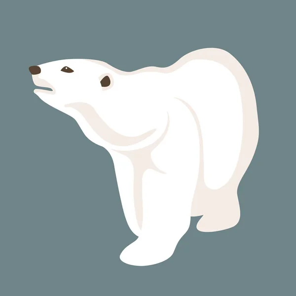 北极熊矢量插画风格平 — 图库矢量图片