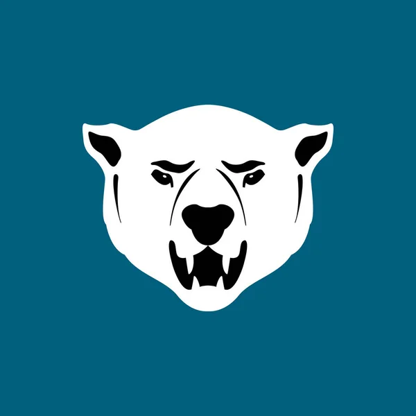 Illustration vectorielle de visage d'ours polaire — Image vectorielle