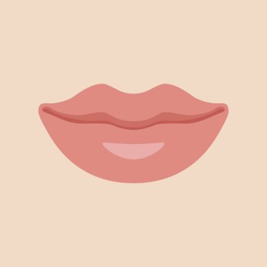 Şekil Stili düz dudaklar vektör 