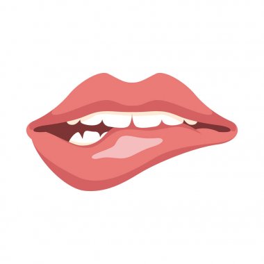 Şekil Stili düz dudaklar vektör 