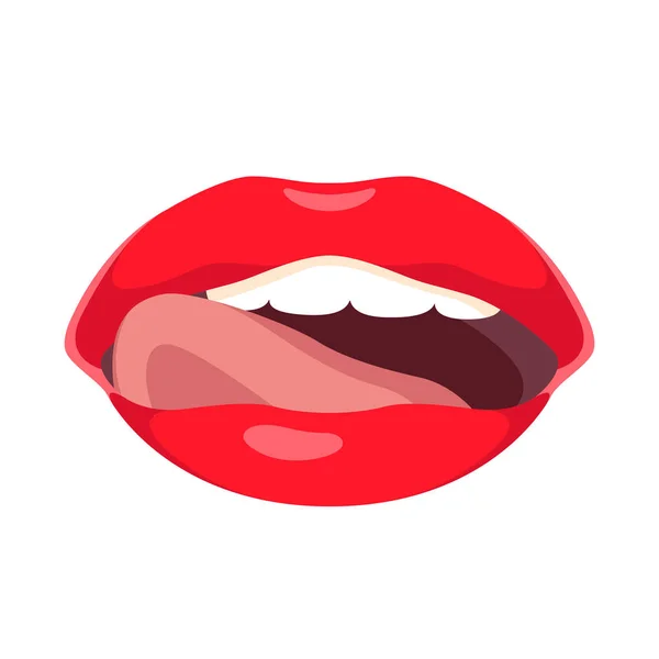 Şekil Stili düz dudaklar vektör — Stok Vektör