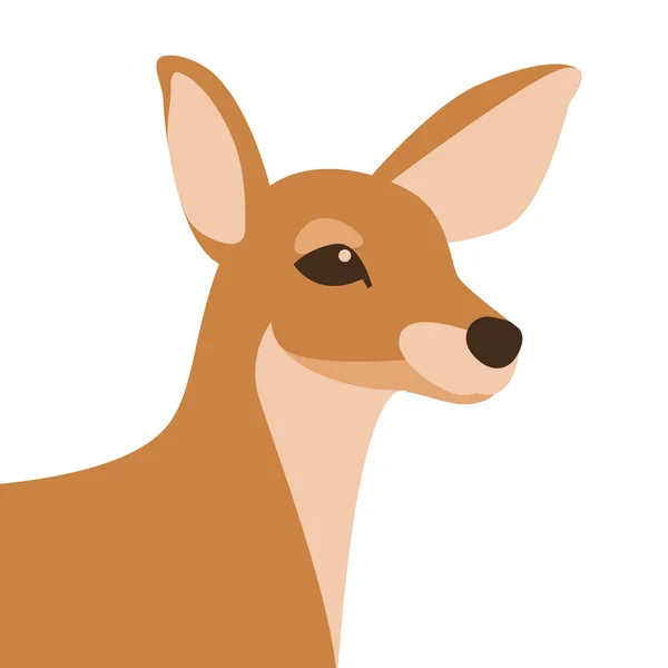 Baby Deer head  vector illustration - Stok Vektor