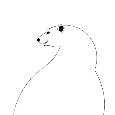 Kutup ayısı vektör çizim satırı