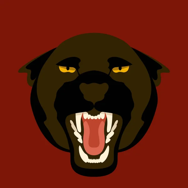 Black Panther Gesicht Vektor Illustration Stil flach — Stockvektor