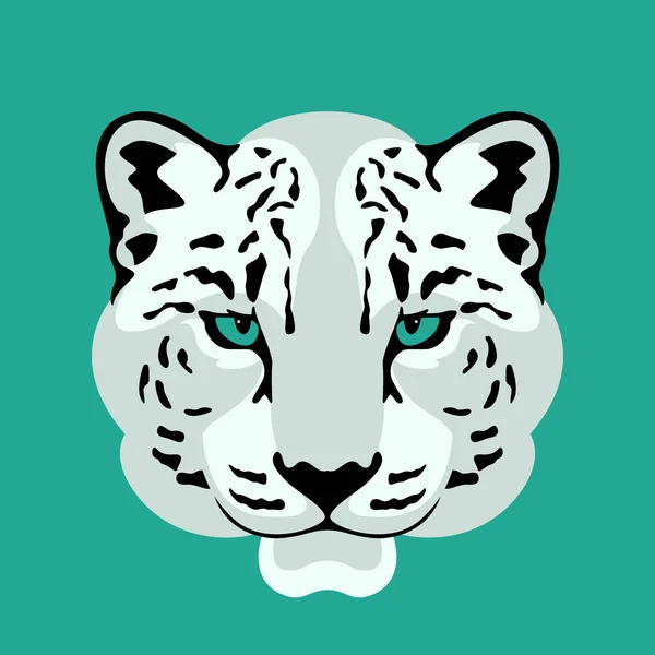 Leopard huvudet vektor illustration stil platt — Stock vektor