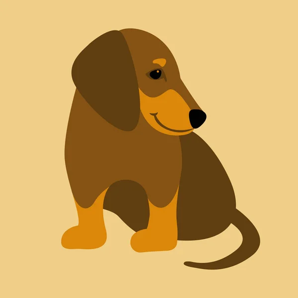 犬子犬ベクトル図スタイル フラット — ストックベクタ