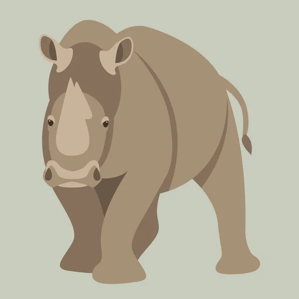 Ρινόκερος διανυσματικά εικονογράφηση στυλ επίπεδη — Διανυσματικό Αρχείο