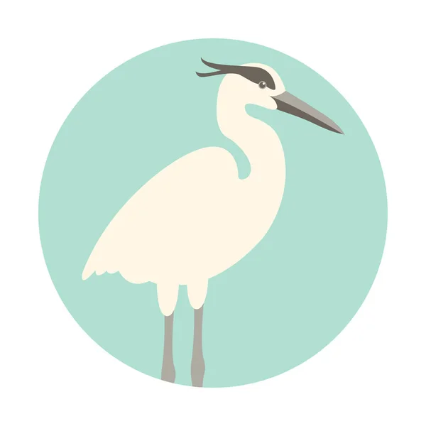 Heron vetor ilustração estilo plano — Vetor de Stock