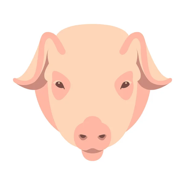 Illustration vectorielle de visage de porc — Image vectorielle