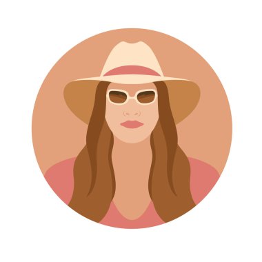 kız karşısında şapka vektör çizim