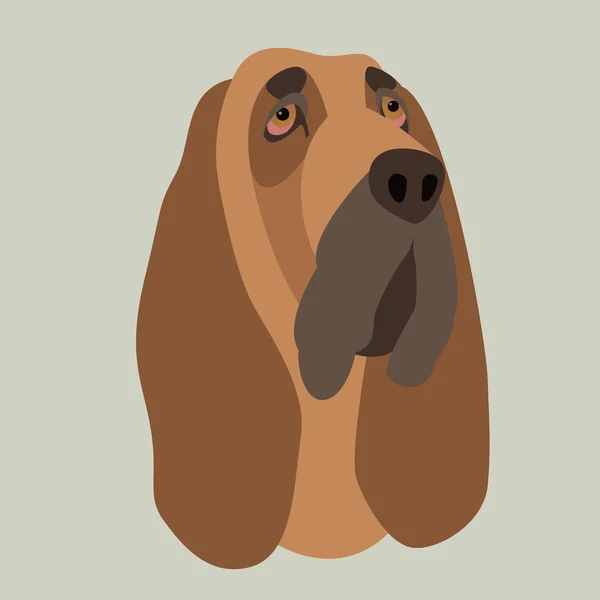 Perro cara vector ilustración estilo plano — Vector de stock