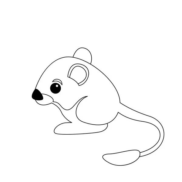 Είδος μικρού ποντικού διανυσματικά εικονογράφηση γραμμικό σχέδιο — Διανυσματικό Αρχείο