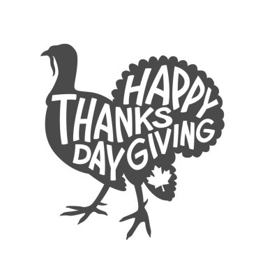 elle çizilmiş mutlu şükran günü poster 