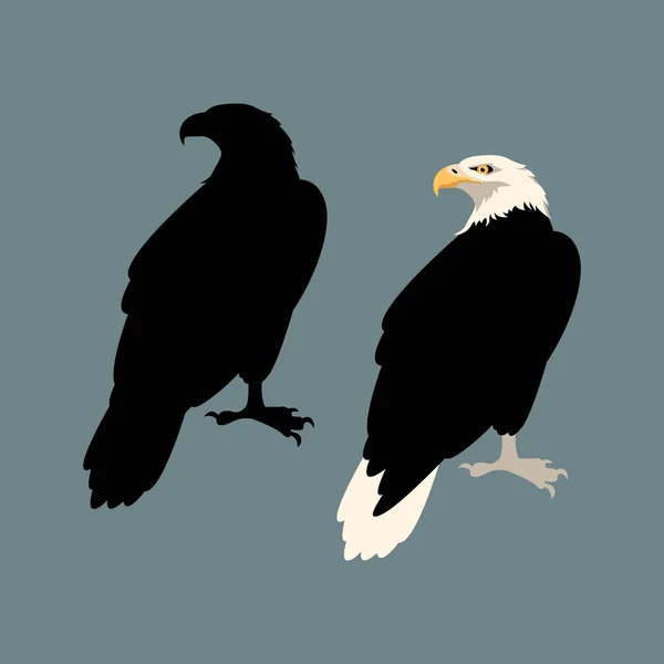 Eagle vector illustratie stijl Flat — Stockvector