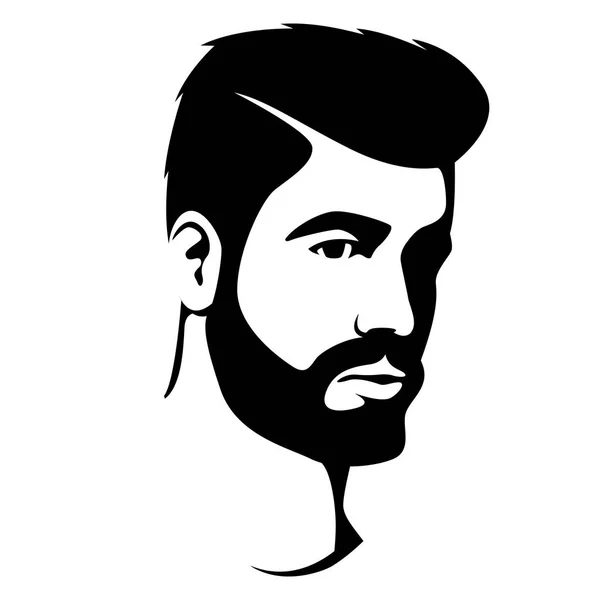 Hipster hommes tête visage vecteur — Image vectorielle