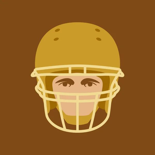 Fußballer Gesichtsvektor Illustration Flachen Stil Frontansicht — Stockvektor