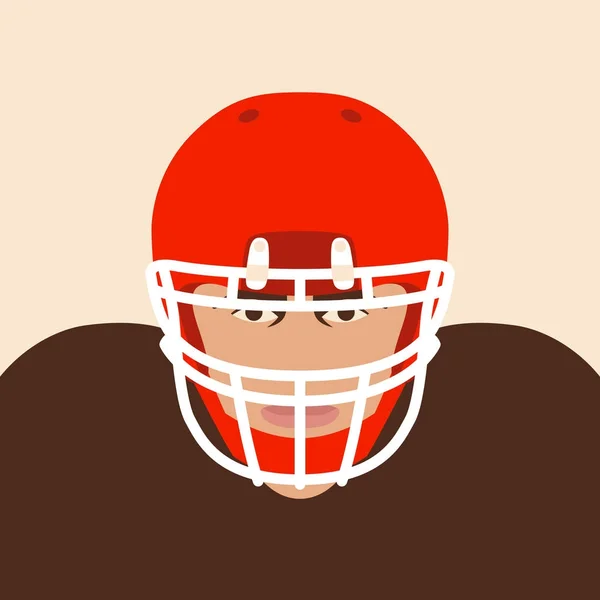 Fußballer Gesichtsvektor Illustration Flachen Stil Frontansicht — Stockvektor