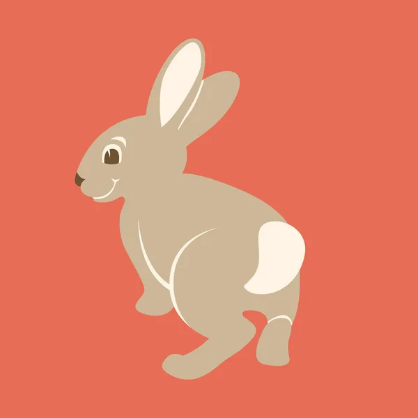 Illustration vectorielle lapin style plat — Image vectorielle