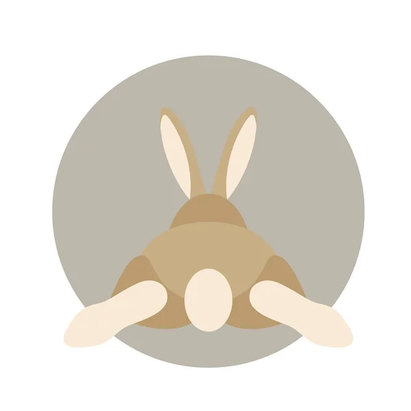 ウサギ ベクトル図フラット スタイル プロファイル側 — ストックベクタ