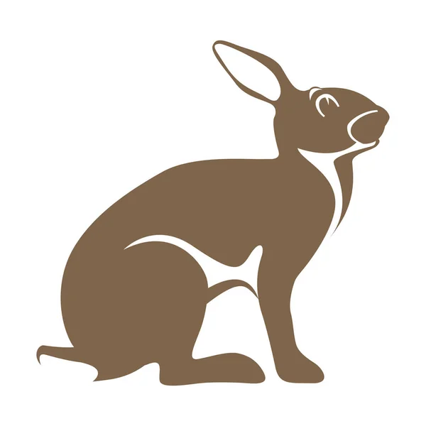 Профиль зайца с векторным рисунком — стоковый вектор