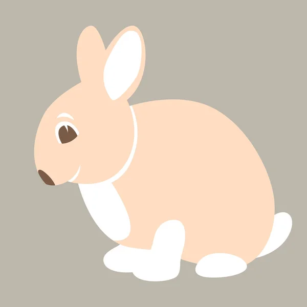 Hase Kaninchen Vektor Illustration flachen Stil Profil — Stockvektor