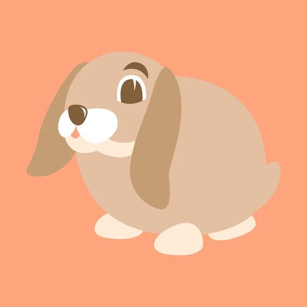 Hare rabbit vector illustration flat style  profile — Stock Vector