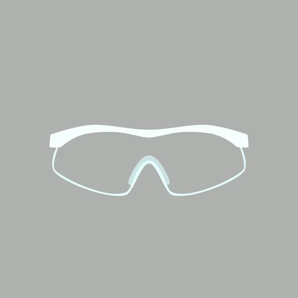 Okulary ochronne medyczne wektor widok z przodu płaski — Wektor stockowy