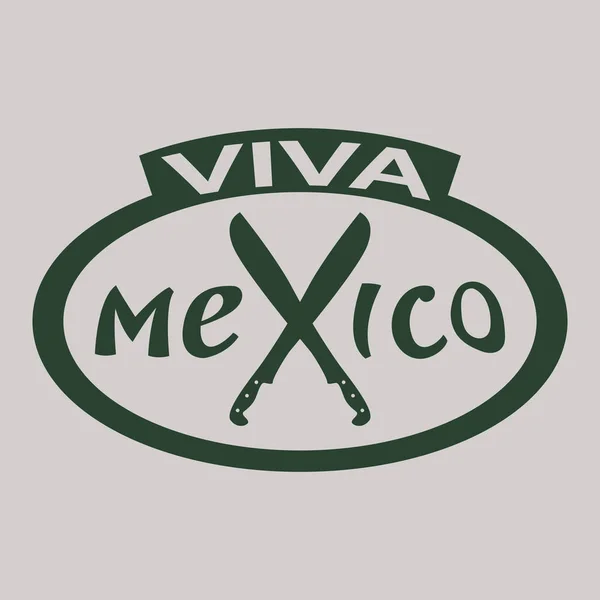 Viva phrase mexicaine illustration vectorielle stylisée plat — Image vectorielle