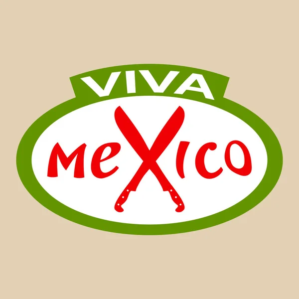 Viva Mexikó mondat stilizált vektoros illusztráció lapos — Stock Vector