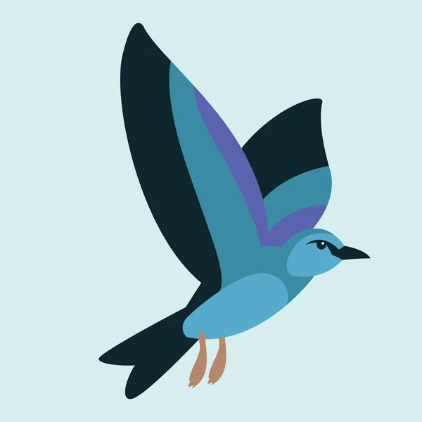 Roller vogel vector illustratie vlakke stijl — Stockvector