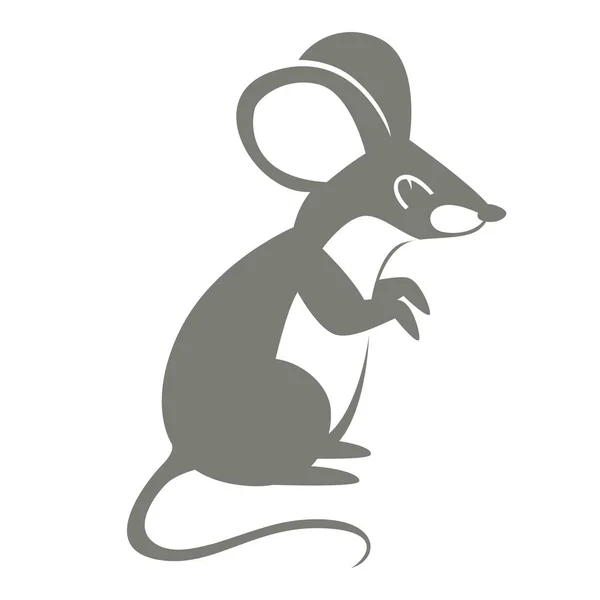 Mouse cartone animato vettore illustrazione piatto stile profilo — Vettoriale Stock