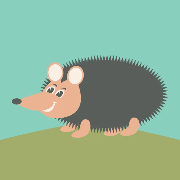 Hedgehog vector de dibujos animados ilustración perfil de estilo plano — Archivo Imágenes Vectoriales