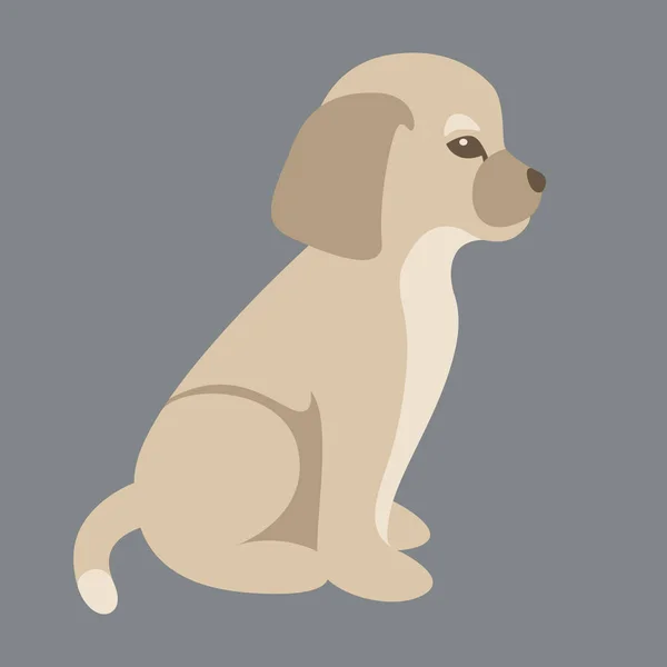 Hund Vektor Illustration flachen Stil Profil Seite — Stockvektor