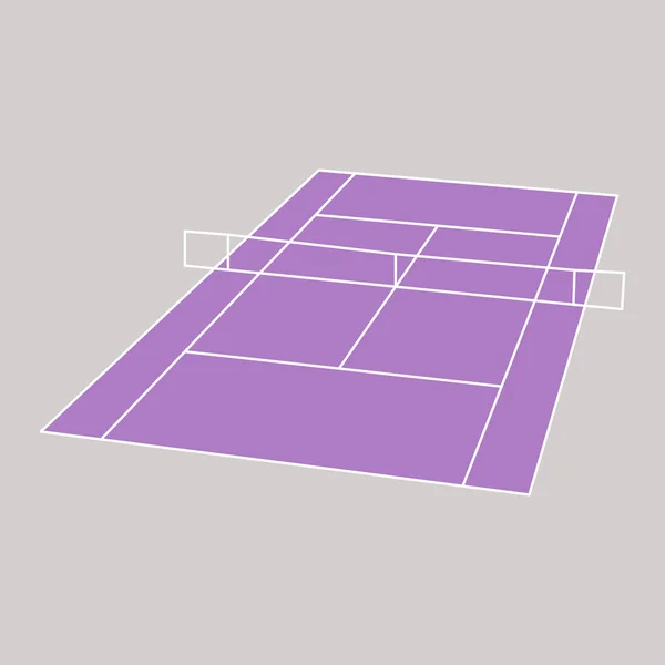 テニス裁判所ベクトル図フラット スタイル トップ — ストックベクタ
