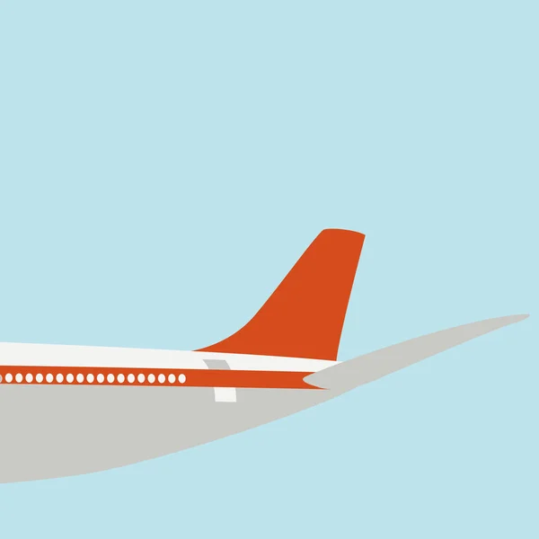 Yolcu uçağı vektör çizim düz stil profili — Stok Vektör
