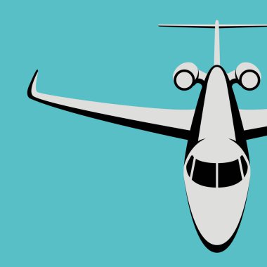 yolcu uçağı vektör çizim düz Stil Açık  