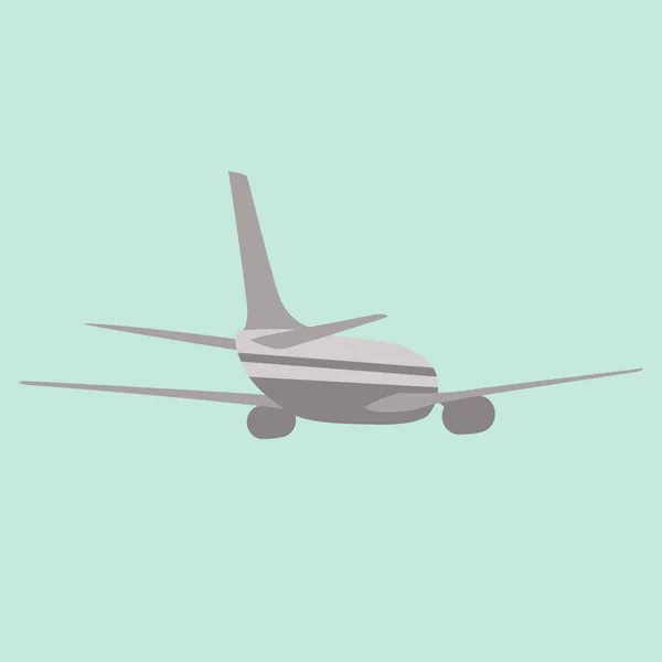Yolcu uçağı vektör çizim düz stil profili — Stok Vektör