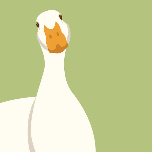 Duck head vector illustration flat style front — Stock Vector