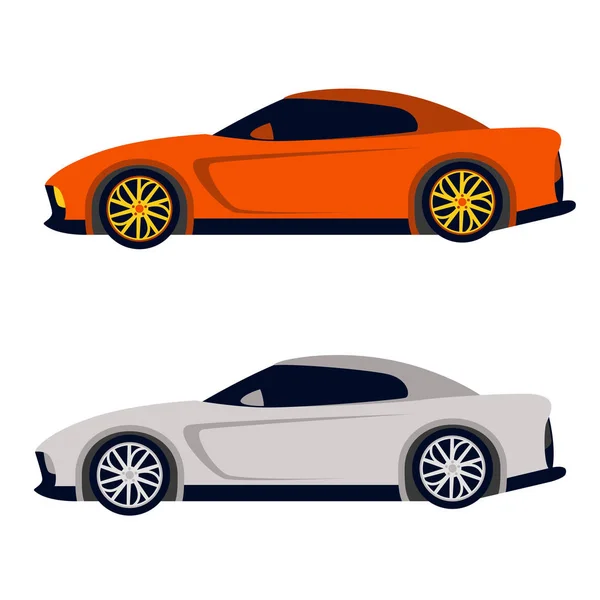 Auto Sport Vektor Illustration flachen Stil Profil — Stockvektor