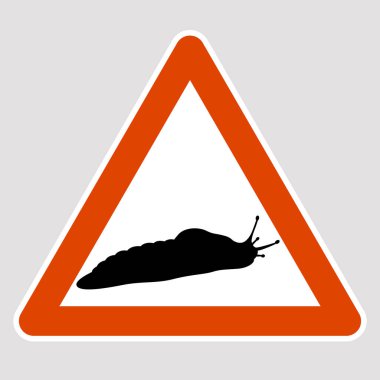 salyangoz siyah siluet yol işaret illüstrasyon vektör 