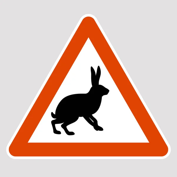 Download Rabbit black silhouette road sign vector illustration ...