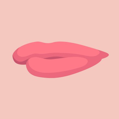 dudaklar kadın vektör çizim düz Stil Açık