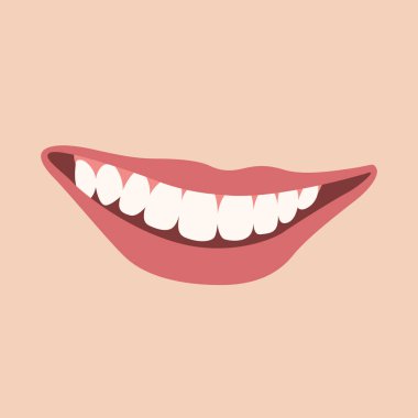 dudaklar kadın vektör çizim düz Stil Açık 