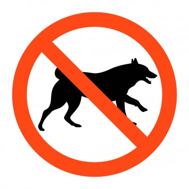 Köpekler bir iz yok, beyaz arka plan üzerinde vektör illustratioon