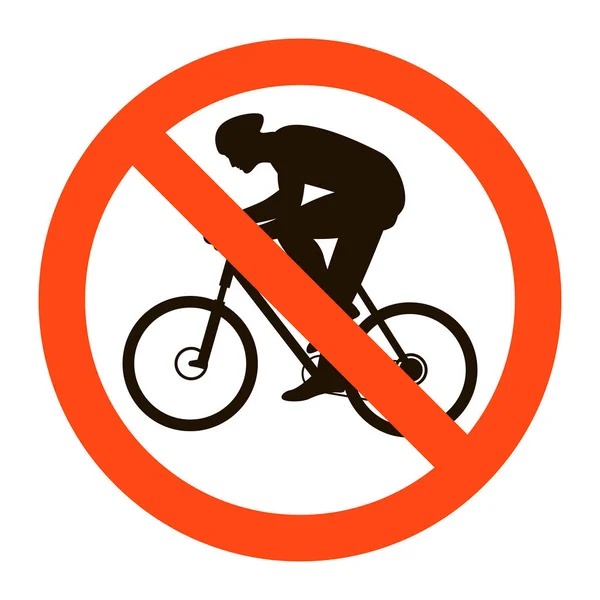 无自行车符号, 在白色背景上的矢量 illustratioon — 图库矢量图片
