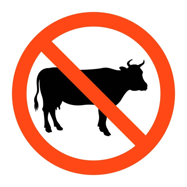 没有母牛标志, 媒介 illustratioon 在白色背景上 — 图库矢量图片