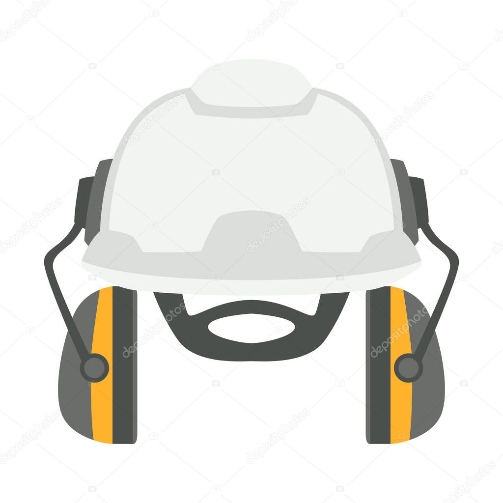 protective helmet vector illustration flat style front