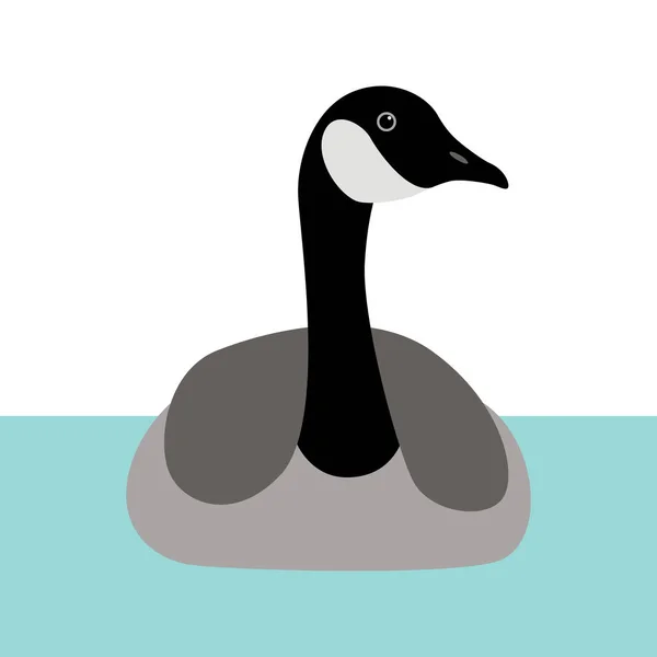 Goose  vector illustration flat style  front  side — Stock Vector
